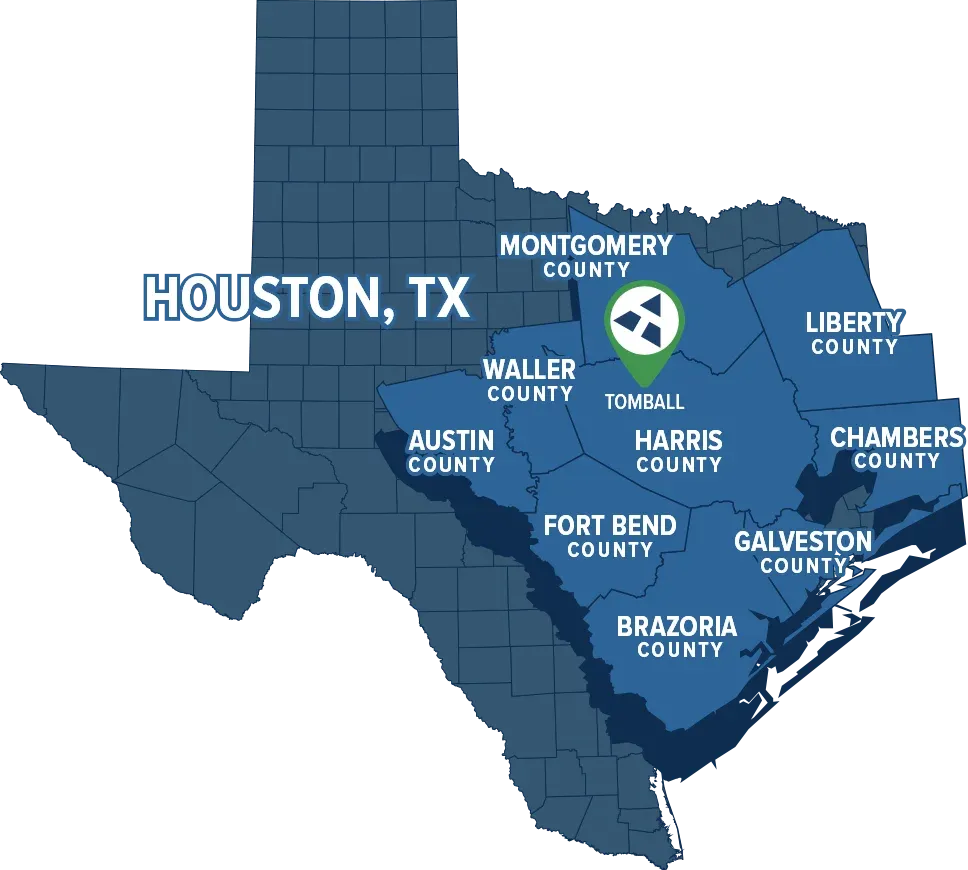 Envirocon service area map Houston, Texas